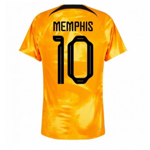 Moški Nogometni dresi Nizozemska Memphis Depay #10 Domači SP 2022 Kratek Rokav